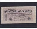 Weimarer Republik, Reichsbank, 5 Milliarden Mark Ro.120d, DEU-145e, mit FZ: AN schwarz, -