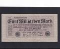 Weimarer Republik, Reichsbank, 5 Milliarden Mark Ro.120d, DEU-145e, mit FZ: AN schwarz, -