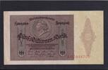 Weimarer Republik, Reichsbank, 5 Millionen Mark Ro.88, DEU-100, Serie: A, Medaillon- Schein, -