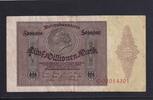Weimarer Republik, Reichsbank, 5 Millionen Mark Ro.88, DEU-100, Serie: C, Medaillon- Schein, -