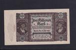 Weimarer Republik, Reichsbank, 2 Millionen Mark Ro.89a, DEU-101a, KN 16 mm lang, -