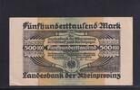 Weimarer Republik, Rheinland, 500000 Mark Düsseldorf, Landesbank der Rheinprovinz, -