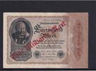 Weimarer Republik, Reichsbank, 1 Milliarde Mark auf 1000 Mark Ro.110b,b DEU-126b,b Firmendruck KN +FZ A grün, mit Bogen-Wz. 2, -