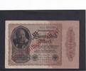 Weimarer Republik, Reichsbank, 1 Milliarde Mark auf 1000 Mark Ro.110b,a, DEU-126b,a, Firmendruck KN +FZ E grün, mit Bogen-Wz. 1, -