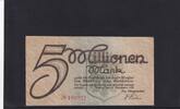 Weimarer Republik, Rheinland,, 5 Millionen Mark Wetzlar, Stadt, -