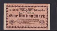 Weimarer Republik, Reichsbahn, 1 Million Mark Reichsverkehrsminister Berlin, Serie: LL, -