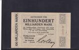 Weimarer Republik, Brandenburg, 100 Milliarden Mark Wittenberge, Stadtgemeinde, -