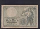Kaiserreich, Reichsbanknote, 10 Mark Ro.27b, DEU-53b, KN 7 stellig, Serie: O, -