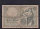 Kaiserreich, Reichsbanknote, 10 Mark Ro.27b, DEU-53b, KN 7 stellig, Serie: P, -