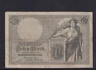 Kaiserreich, Reichsbanknote, 10 Mark Ro.27b, DEU-53b, KN 7 stellig, Serie: R, -