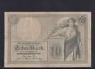 Kaiserreich, Reichsbanknote, 10 Mark Ro.27b, DEU-53b, KN 7 stellig, Serie: T, -