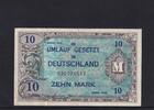 Deutschland. Alliierte Besatzung 10 Mark Ro.203a, AMB-4a, US-Druck KN 9 Stellig, mit F, -