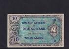 Deutschland. Alliierte Besatzung 10 Mark Ro.203a, AMB-4a, US-Druck KN 9 Stellig, mit F, -