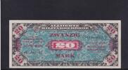 Deutschland, Alliierte Besatzung, 20 Mark Ro.204d, AMB-5d, UdSSR-Druck KN 8 stellig ohne F, -