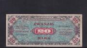Deutschland, Alliierte Besatzung, 20 Mark Ro.204d, AMB-5d, UdSSR-Druck KN 8 stellig ohne F, -