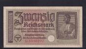 Drittes Reich Reichskreditkasse, 20 Reichsmark Ro.554a, ZWK-5a, Serie: L, -
