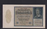 Weimarer Republik, Reichsbank, 10000 Mark Ro.69c, DEU-78c, Format 180x100mm, Firmendruck KN 6stellig, FZ: K, -