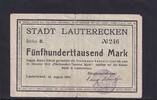 Weimarer Republik, Pfalz, 500000 Mark Lauterecken, Stadt, -