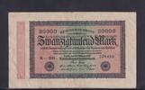 Weimarer Republik, Reichsbank, 20000 Mark Ro.84e, DEU-95i, Wz Hakensterne, KN 6 stellig, FZ: BR, -