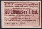 Weimarer Republik, Sachsen-Anhalt, 50 Milliarden Mark Magdeburg-Buckau, C. W. Neumann AG, -