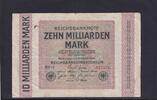Weimarer Republik, Reichsbank, 10 Milliarden Mark Ro.114a, DEU-136f, Firmendruck, Wz. Hakensterne, KN 6stellig, FZ. DV, -