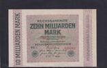 Weimarer Republik, Reichsbank, 10 Milliarden Mark Ro.114c, DEU-136b, Wz. Ringe, FZ: WB, -