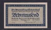 Deutsches Reich, Württembergische Notenbank, 10000 Mark WTB-13, Stuttgart, -
