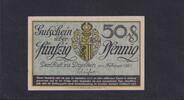 Weimarer Republik, Sachsen, 50 Pfennig Dresden Rat der Stadt, Papier weiß, Reihe G, -