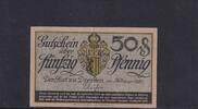 Weimarer Republik, Sachsen, 50 Pfennig Dresden Rat der Stadt, Papier grau, Reihe M, -
