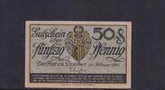Weimarer Republik, Sachsen, 50 Pfennig Dresden Rat der Stadt, Papier grau, Reihe P, -