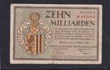 Weimarer Republik, Sachsen, 10 Milliarden Mark Dresden Rat der Stadt, Reihe F, Wz. Päßler-Haken, -