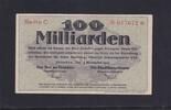Weimarer Republik, Sachsen, 100 Milliarden Mark Dresden Rat der Stadt, Reihe C, Wz. Rat der Stadt, -