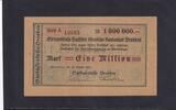 Weimarer Republik, Sachsen, 1 Million Mark Dresden, Stadtgirokasse, -