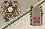 Sachsen Ansichtskarte Regimentskarte Freiberg 182er, -