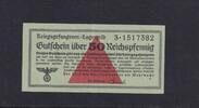 Deutsches Reich, Drittes Reich, 50 Reichspfennig Ro.517b, DWM-22b, KN 7 stellig, Kriegsgefangenenlager, -