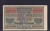 Bayern, 100000 Mark München, Bayerische Notenbank, -