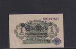 Deutsches Reich, Kaiserreich, 1 Mark Ro.51d, DEU-187, Inflationsausgabe, mit Unterdruck, Siegel blau, -