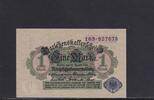 Deutsches Reich, Kaiserreich, 1 Mark Ro.51d, DEU-187, Inflationsausgabe, mit Unterdruck, Siegel blau, -