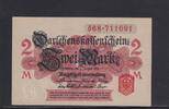 Deutsches Reich, Kaiserreich, 2 Mark Ro.52b, DEU-59b, Erste Kriegsausgabe, ohne Unterdruck, Siegel rot, -