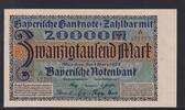 Bayern, 20000 Mark Bayerische Notenbank München, -