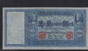 Deutsches Reich, Kaiserreich, 100 Mark Ro.34b, DEU.39b, Papier hellblau, Serie: F, -