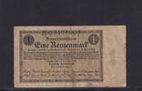 Deutsches Reich, Weimarer Republik, 1 Rentenmark Ro.154a, Deu-199a, Reichsdruck, KN 8 stellig, -