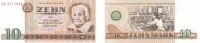 Deutschland, DDR 10 Mark Ro.359d Computersatz KN 7 stellig Ersatznote -