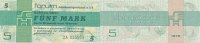 Deutschland, DDR 5 Mark Forumscheck Ro.369b Ersatznote -