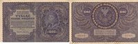 Polen II Serie 1 Buchstabe 1000 Marek 1919 stark gebraucht IV