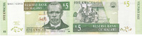 Malawi 5 Kwacha Sammlerbanknote, -