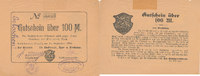 Deutsches Reich, Sachsen, 100 Mark Schöneck (Vogtl.),Stadt, -