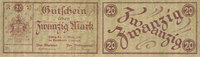 Deutsches Reich, Sachsen, 20 Mark Limbach, Stadt, ohne KN, -