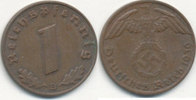 Deutsches Reich, Drittes Reich 1 Reichspfennig -