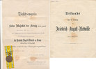 Deutsches Reich,Kaiserreich, Friedrich August Medaille mit Urkunde, Friedrich August Medaille in Bronze,mit Band,mit Urkunde,mit Urkunde über die St -